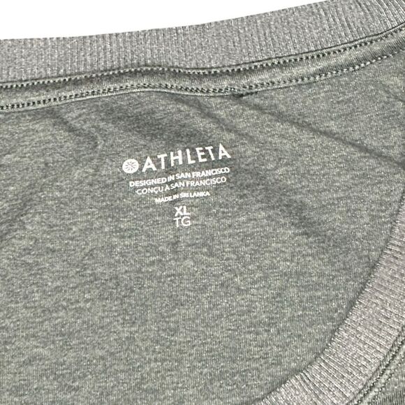 ATHLETA Women’s Aspen Olive / Eucalyptus Short Sleeve Uptempo Tee Size XL Style - Picture 6 of 9